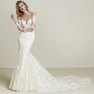 Drilia pronovias Wedding Dress mermaid long sleeve